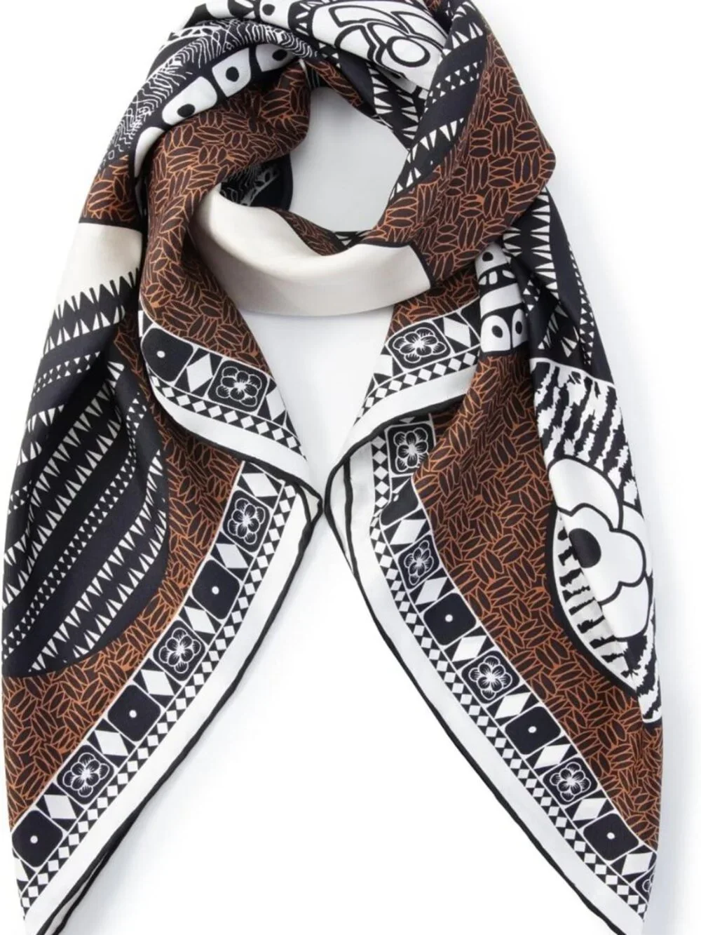 100% Mulberry Silk Square Scarf for Women - Artistic Neck Shawl & Headscarf Gift